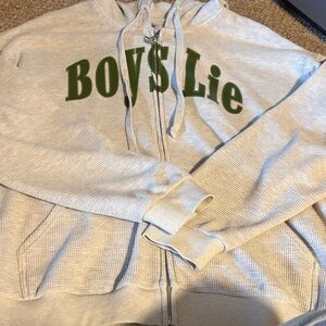 Boys Lie waffle zip up hoodie. Size M/L.